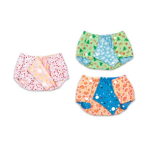 The Ashton-Drake Galleries Baby Doll Clothes Set, 4 Pieces, Reversible Holiday Diaper Covers and T-Shirt, Fits 16-20 Inch Dolls - RCE Global Solutions