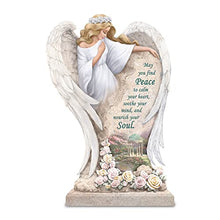 Load image into Gallery viewer, The Hamilton Collection Guardians Of Peace Angel Sculpture Hand-Painted with Comforting Sentiment Inspired Art From &quot;Pools of Serenity&quot; Painting by Thomas Kinkade 12-Inches - RCE Global Solutions
