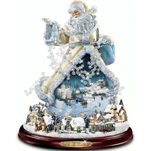 Load image into Gallery viewer, The Bradford Exchange And to All A Good Night Moving Santa Claus Tabletop Figurine Christmas Decoration by Thomas Kinkade 12-inches
