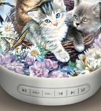 Load image into Gallery viewer, The Bradford Exchange Kitten Bouquet Sleep Sound Machine Limited Edition Nightlight &amp; Sound Therapy Device with 24 Soothing Sounds and Timer by Dona Gelsinger 6-Inches
