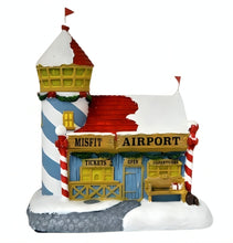 Load image into Gallery viewer, The Bradford Exchange Rudolph the Red-Nosed Reindeer Village Collection Issue #55: Misfit Airport Illuminated Display Hand-Painted Christmas Sculpture Holiday Decor 8.75-inches
