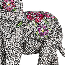 Load image into Gallery viewer, The Hamilton Collection Blake Jensen Legends of Fortune Elephant Figurine Features Hand Set Faux Gems in Pave Style Setting With Bas-relief Floral Patterns and Swarovski Crystal Accents 7&quot;-Inches - RCE Global Solutions
