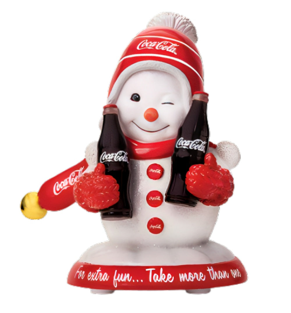 The Hamilton Collection For Extra Fun Take More Share A Coke And A Smile Figurine Collection Issue #4 Meticulously Handcrafted Detail Inviting Collectors to Embrace the Enchanting Fusion of Winter Snow and the Timeless Pleasure of Coca-Cola 4.25-inches - RCE Global Solutions