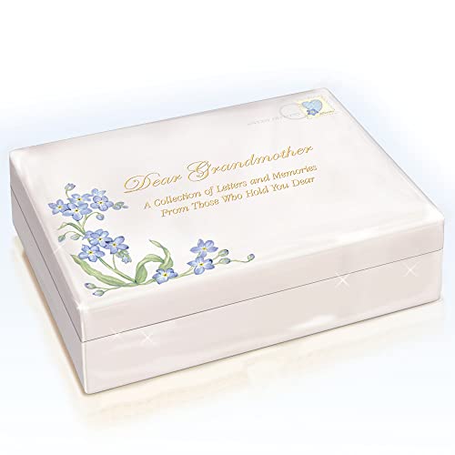 The Bradford Exchange Dear Grandmother Postal Letter Themed Wood Music Box Enhanced Exterior of Heirloom Porcelain Plays Melody Waltz of The Flowers 5-inches - RCE Global Solutions