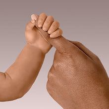 Load image into Gallery viewer, The Ashton-Drake Galleries Alicia&#39;s Gentle Touch Curls Her Hand Around Your Finger So Truly Real® Lifelike Interactive &amp; Realistic African American Black Baby Girl Doll by Linda Murray 22-inches - RCE Global Solutions
