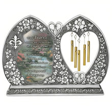 Load image into Gallery viewer, The Hamilton Collection Tears of Sorrow Wind Chime Handcrafted Metallic Finish Wind Chime with Bas-Relief Floral Motif Memorial Gift with &#39;Tears of Sorrow&#39; Poem Soothing Melodic Tribute for Grief and Remembrance by Thomas Kinkade 10.75&quot; W x 7.75&quot; H-inches - RCE Global Solutions
