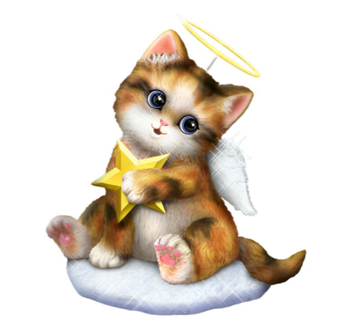 The Bradford Exchange Purr-fect Medleys Figurine Collection Issue #3 Angels We Have Purr-ed on High Cat Figurine with Festive Lighting & Plays Melody Christmas Decorations by Kayomi Harai 5-Inches