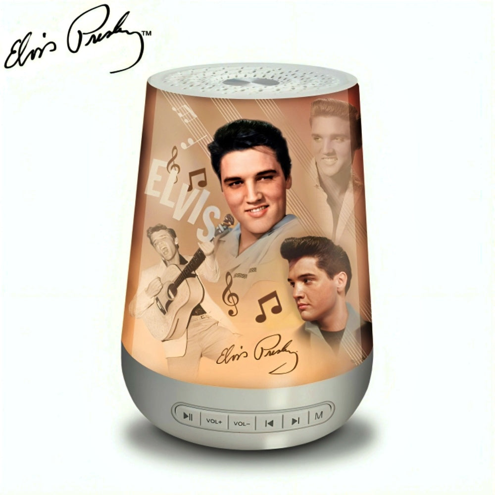 The Bradford Exchange Simply Dreamy Elvis™ Sleep Sound Machine Handcrafted with Elvis Presley Portraits and Signature 24 Relaxing Sounds Including White Noise Adjustable Nightlight with 6 Colors and Timer Settings 6