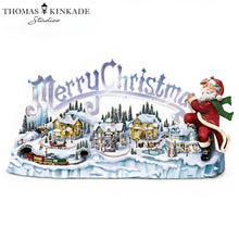 Load image into Gallery viewer, The Bradford Exchange Santa&#39;s Inspiration: Musical Illuminated Miniature Village Figurine Christmas Decoration by Thomas Kinkade 17-Inches - RCE Global Solutions
