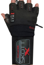 Load image into Gallery viewer, Skott Nemesis X Weightlifting Gloves Gym Gloves with Extended Wrist Wrap Support, Durable Grip and Breathable Design for Training, Fitness &amp; Bodybuilding Unisex
