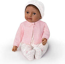 Load image into Gallery viewer, The Ashton-Drake Galleries Little Kiara Lifelike Realistic African American Black Baby Girl Doll with Hand Rooted Hair Fully Poseable Cuddly Bean Bag Body and Soft RealTouch® Vinyl Skin 10&quot;-Inches - RCE Global Solutions
