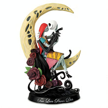 Load image into Gallery viewer, The Hamilton Collection The Nightmare Before Christmas True Love Never Dies Nightmare Disney Jack Skellington And Sally Moon Figurine by Tim Burton 6-inches
