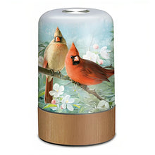 Load image into Gallery viewer, The Bradford Exchange Cheerful Cardinals Issue #1 from Garden Visitors Illuminated Table Centerpiece Collection Touch Activated with Songbird Art from the Hautman Brothers 5.75-inches - RCE Global Solutions
