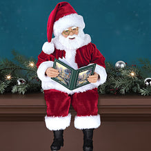 Load image into Gallery viewer, The Ashton-Drake Galleries The Night Before Christmas Storybook Santa Doll Speaking with Classic Recording Holiday Decoration by Thomas Kinkade 18-inches
