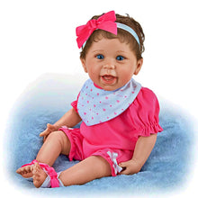 Load image into Gallery viewer, The Ashton-Drake Galleries My First Tooth Collectible Baby Doll RealTouch Vinyl Weighted Poseable Body Hand-Rooted Hair Custom Outfit by Master Doll Artist Linda Murray 18-inches
