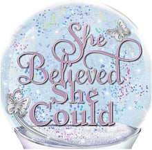 Load image into Gallery viewer, The Bradford Exchange She Believed She Could So She Did Heirloom Porcelain Musical Glitter Globe 6-inches - RCE Global Solutions
