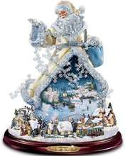 Load image into Gallery viewer, The Bradford Exchange And to All A Good Night Moving Santa Claus Tabletop Figurine Christmas Decoration by Thomas Kinkade 12-inches
