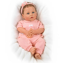 Load image into Gallery viewer, The Ashton-Drake Galleries Cooing Chloe Interactive Lifelike TrueTouch® Authentic Silicone Baby Girl Doll That Coos and Breathes  Weighted Fully Poseable by  Master Doll Artist Linda Murray 18&quot;-Inches - RCE Global Solutions
