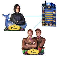 Load image into Gallery viewer, The Bradford Exchange HARRY POTTER Perpetual Calendar Collection Issue #2: March and April Handcrafted Character Sculptures 3.5-inches
