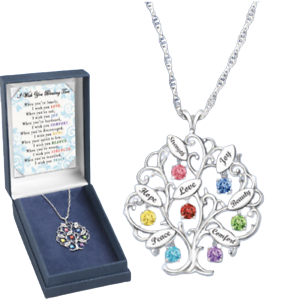 Bradford Exchange I Wish You Tree Pendant Necklace with Swarovksi Crystals - RCE Global Solutions