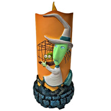 Load image into Gallery viewer, The Bradford Exchange Disney The Nightmare Before Christmas Candle Collection Issue #5 "Shock" LED Flameless Candle with Sculpted Details 7-inches
