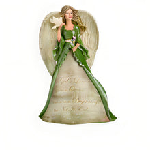 Load image into Gallery viewer, The Hamilton Collection Gods Love Is An Ocean from Angels of Peace Figurine Collection Issue #3 Handcrafted Resin Angels with Glitter Golden Highlights and Inspirational Scripture by Thomas Kinkade 7-inches - RCE Global Solutions
