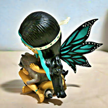 Load image into Gallery viewer, The Hamilton Collection Soulquest the Spirit of Magic Raccoon and Fairy figurine Issue #8 Hand-Painted Resin from Jasmine BecketGriffith's Spirit Maidens Collection 4-inches
