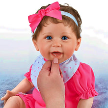 Load image into Gallery viewer, The Ashton-Drake Galleries My First Tooth Collectible Baby Doll RealTouch Vinyl Weighted Poseable Body Hand-Rooted Hair Custom Outfit by Master Doll Artist Linda Murray 18-inches
