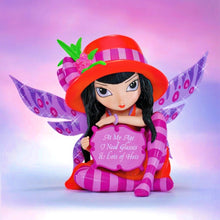 Load image into Gallery viewer, The Hamilton Collection Fabulous Hatterific Fairies Collection Issue #3: At My Age I Need Glasses Handcrafted Figurine with Glittery Accents and Butterfly Wings by Jasmine Becket-Griffith 4-inches
