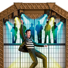 Load image into Gallery viewer, The Bradford Exchange Elvis Jailhouse Rock Sculpture Masterpiece Edition Hand-Painted Figurine with Illuminated Jailhouse Backdrop LED Spotlights and 2-Minute 30-Second Music 6-Inches
