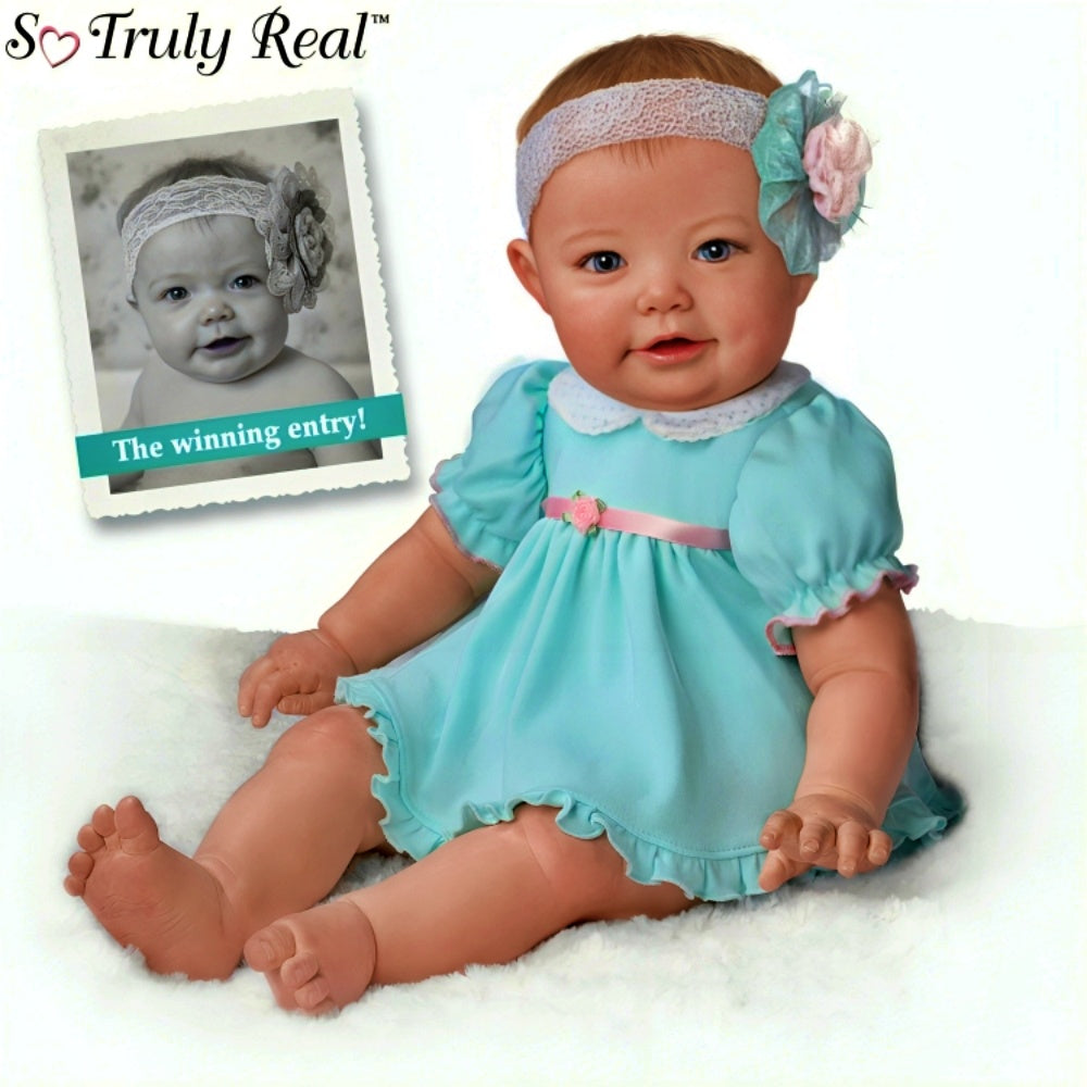 The Ashton-Drake Galleries Such A Doll Photo Contest Collection Issue #2: 'Emerie' Baby Doll Handcrafted Lifelike with RealTouch® Vinyl and Hand-Rooted Hair by Ping Lau 18-Inches