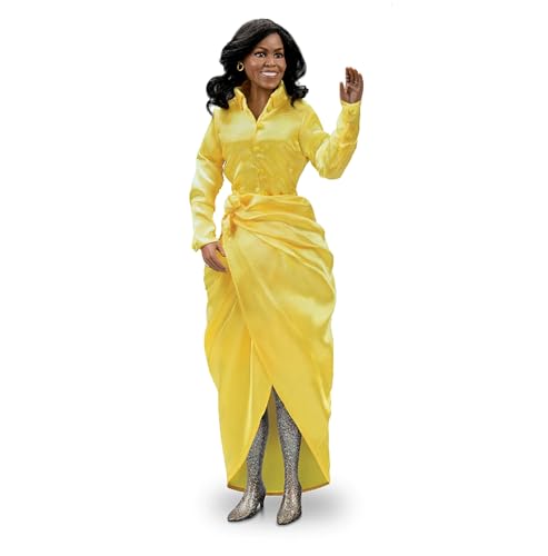 The Ashton-Drake Galleries Michelle Obama Portrait Doll, 15 Inch Collector's Edition, Yellow Dress with Gold Boots - RCE Global Solutions