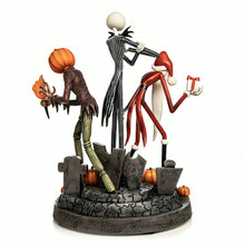 Load image into Gallery viewer, The Bradford Exchange Disney Tim Burton’s The Nightmare Before Christmas: Jack Skellington King of Fright Sculpture Glow in the Dark Handcrafted &amp; Hand-painted Sculpted Figures of Jack Skellington 10-Inches
