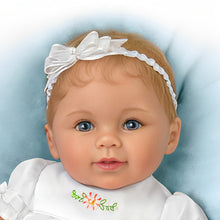 Load image into Gallery viewer, The Ashton-Drake Galleries Grandma&#39;s Pearls Of Wisdom Baby Girl Doll So Truly Real® Vinyl with Faux Pearl Bracelet with Heart-shape Charm Poseable with Weighted Body by Ping Lau 19-inches - RCE Global Solutions
