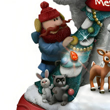 Load image into Gallery viewer, The Hamilton Collection Rudolph the Red-Nosed Reindeer Merry Christmas from Rudolph and Friends Figurine Expertly Crafted Illuminated Christmas Decoration 8-inches - RCE Global Solutions
