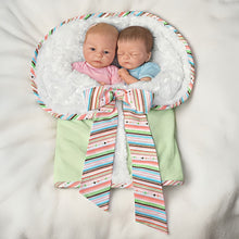 Load image into Gallery viewer, The Ashton-Drake Galleries Madison and Mason Lifelike So Truly Real® Poseable Baby Girl Boy Twin Doll Set With Soft RealTouch® Vinyl Skin and Custom Baby Bunting by Artist Donna Lee 13&quot;-Inches
