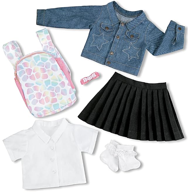 The Ashton-Drake Galleries Lucy Doll Outfit Accessory Set, 6 Pieces, with Journal Card (Newhouse Prep School Outfit) - RCE Global Solutions