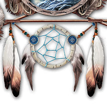 Load image into Gallery viewer, The Bradford Exchange Wilderness Guardians Collector Issue #2: Bow And Arrow Display Handcrafted &amp; Richly Detailed for Wolves Canbas Collectible Plate by James A. Meger 32-inches
