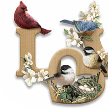 Load image into Gallery viewer, The Bradford Exchange &quot;Love In Bloom&quot; Sculptural Songbird Includes Cardinal, Bluebird, Goldfinch and Chikadees Wall Decor 9.5-inches - RCE Global Solutions
