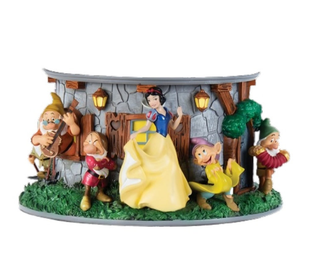 The Bradford Exchange Disney Classics Clock Tower Sculpture Collection Issue #4: Snow White and the Seven Dwarf Hand-Painted 360 Degree Stacked Sculpture Collectible Decor Tower Measures 14-inches