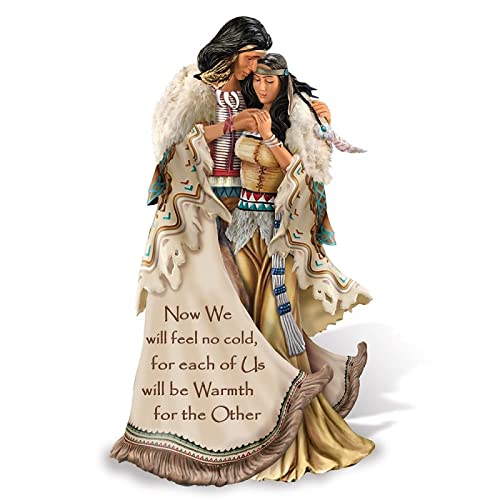 The Bradford Exchange Kindred Spirits Native American Decor Sculpture Romantic Couple with Loving Inscription 9-inches - RCE Global Solutions