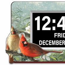 Load image into Gallery viewer, The Bradford Exchange Cardinal Cheer Joseph Hautman Art Easy-Read Full Disclosure Digital LED Clock 7-inches - RCE Global Solutions
