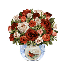 Load image into Gallery viewer, The Bradford Exchange Messenger from Heaven Table Centerpiece Crystal Vase with Cardinal Imagery &amp; LED Lights - Always in Bloom Religious Floral Arrangement 12-Inches - RCE Global Solutions
