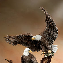 Load image into Gallery viewer, The Bradford Exchange Bald Eagle Sculpture Protectors of The Nest Collection Issue #1: Treetop Majesty Hand-Painted American Eagle Collectible in Artist’s Resin 10-inches
