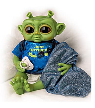 The Ashton-Drake Galleries Just Arrived Alien Baby Doll with TrueTouch Silicone, Glow-in-Dark Outfit, Weighted Body - RCE Global Solutions