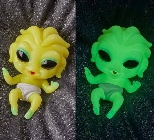 The Ashton-Drake Galleries Out-of-This-World Alien Baby Doll Collection Issue #5: Aurora Alien Silicone Miniature Baby Doll with Removable Pacifier & Cosmic Swaddling Blanket 4-Inches - RCE Global Solutions