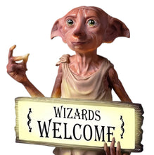 Load image into Gallery viewer, The Bradford Exchange HARRY POTTER DOBBY The House Elf Solar Welcome Sign Light-Up Sculpture Hand-Painted &amp; Weather-Resistant Officially Licensed Gift for Fans 15-inches
