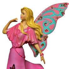 Load image into Gallery viewer, The Hamilton Collection Soaring With Faith Fairy Figurine Hope Takes Flight Collection Hand-Painted Breast Cancer Awareness Sculpture with Faux Gems by Jody Bergsma 7.5-inches
