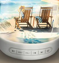 Load image into Gallery viewer, The Bradford Exchange Seaside Sleep Sound Machine Nightlight + 24 Relaxing Sounds Ocean-Inspired Art &amp; Soothing Ambience 6-Inches - RCE Global Solutions
