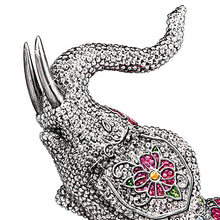 Load image into Gallery viewer, The Hamilton Collection Blake Jensen Legends of Fortune Elephant Figurine Features Hand Set Faux Gems in Pave Style Setting With Bas-relief Floral Patterns and Swarovski Crystal Accents 7&quot;-Inches - RCE Global Solutions
